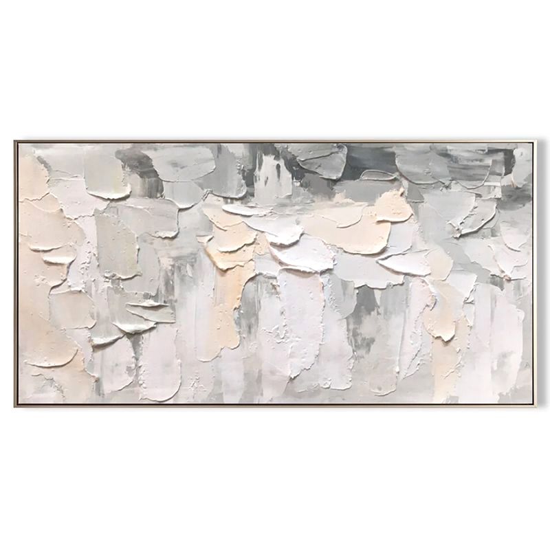 抽象厚肌理刀画莫兰迪色系卧室书房餐厅客厅挂画装饰画ins风现代风侘寂风奶油风